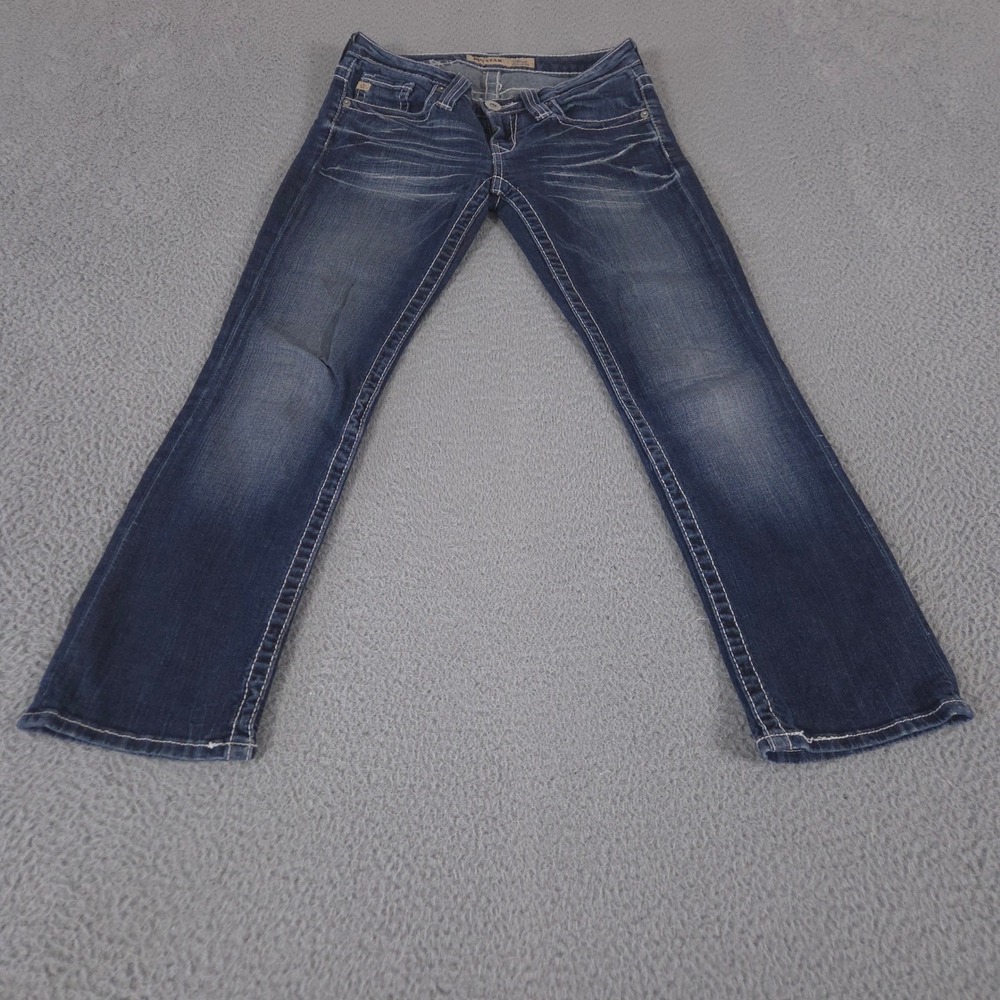 Big Star Jeans Womens 26 Blue Sweet Ultra-Low Rise Straight Leg Contrast Stitch